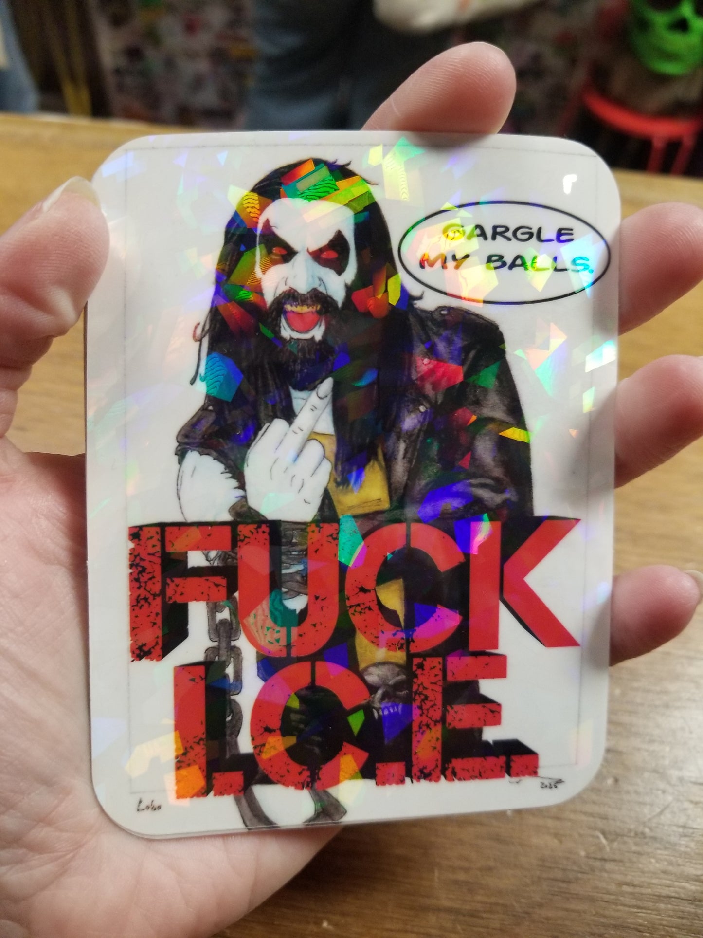 Gargle My Balls STICKER by Christopher Walter Art