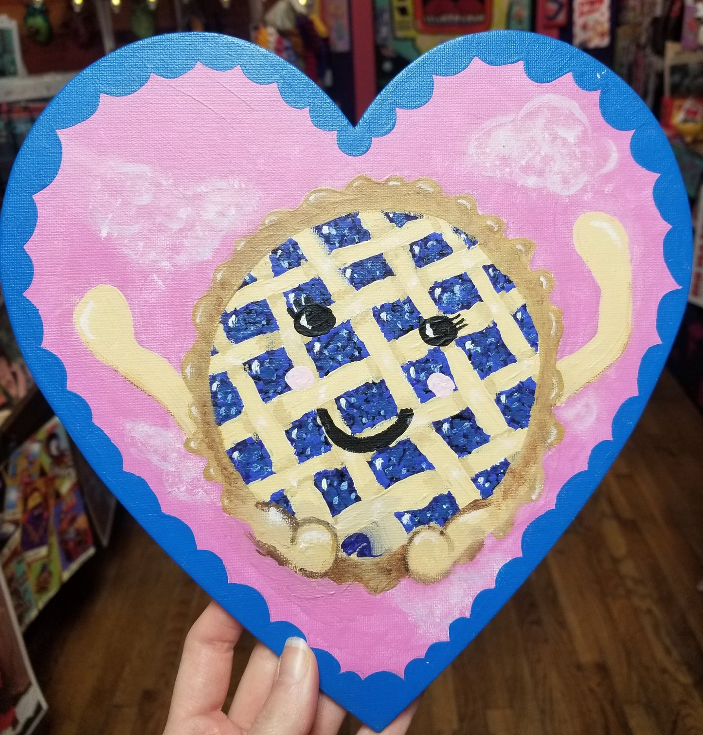 Blueberry Pie Heart PAINTING
