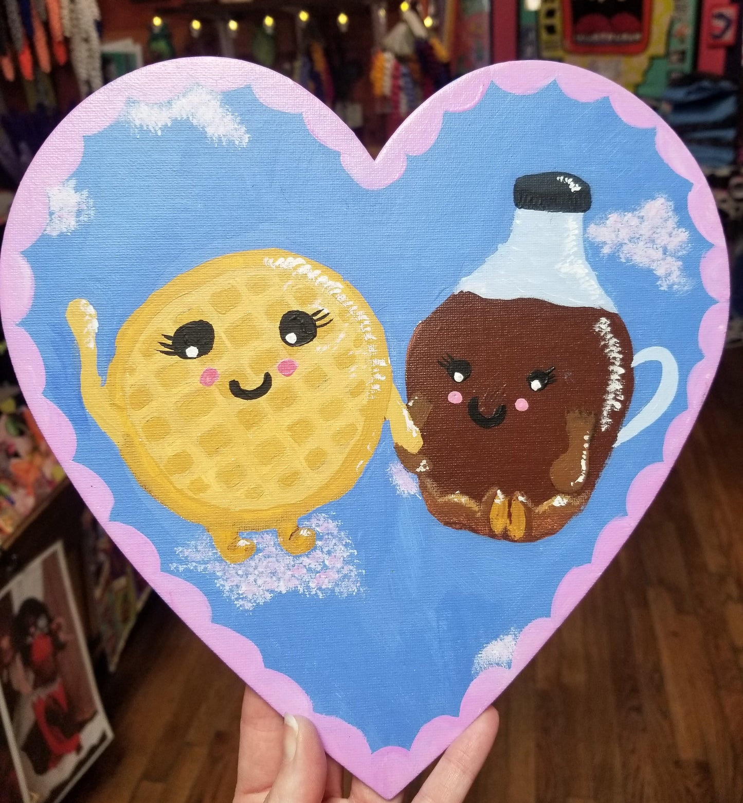 Waffle and Syrup Heart PAINTING
