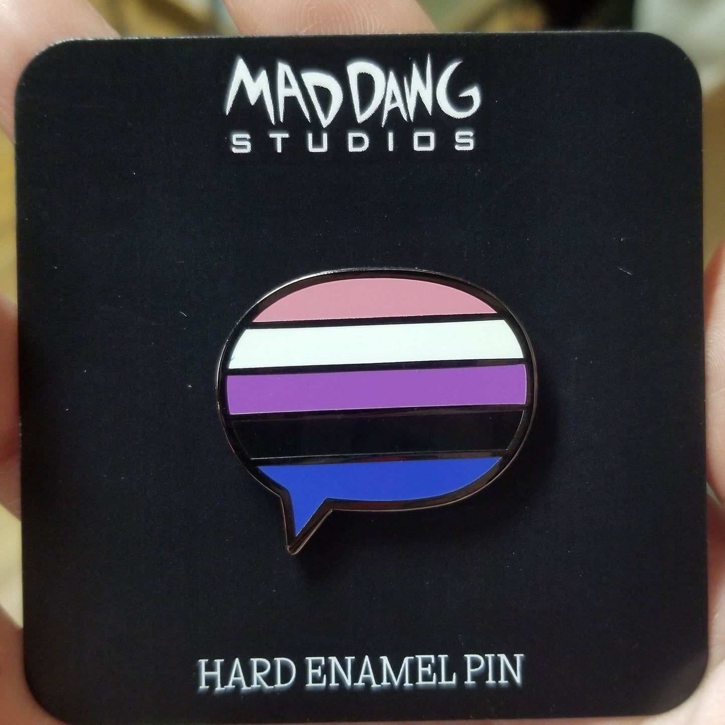 Genderfluid Pride Flag Speech Bubble ENAMEL PIN