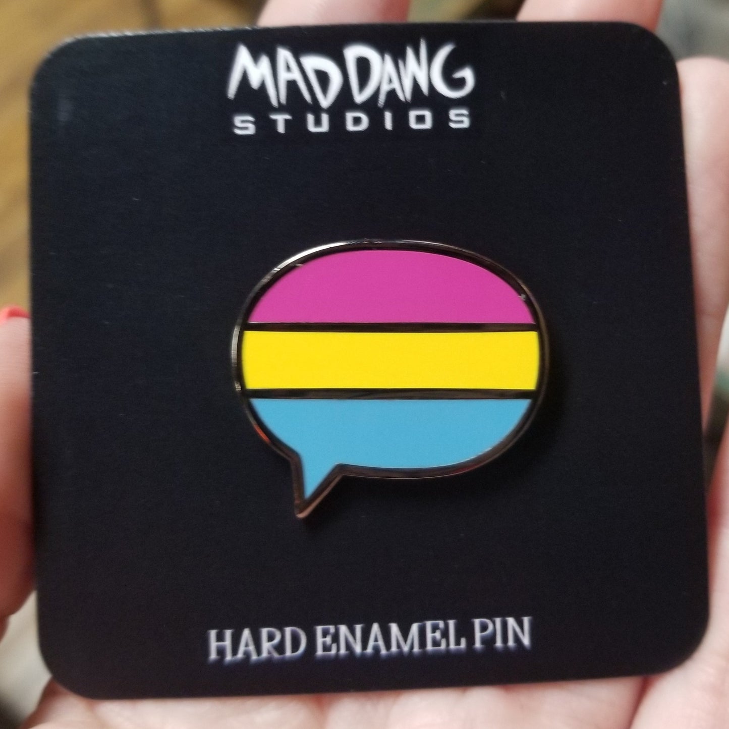 Pansexual Pride Flag Speech Bubble ENAMEL PIN