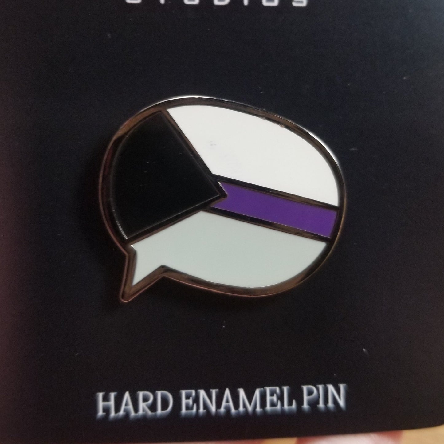 Demisexual Pride Flag Speech Bubble ENAMEL PIN