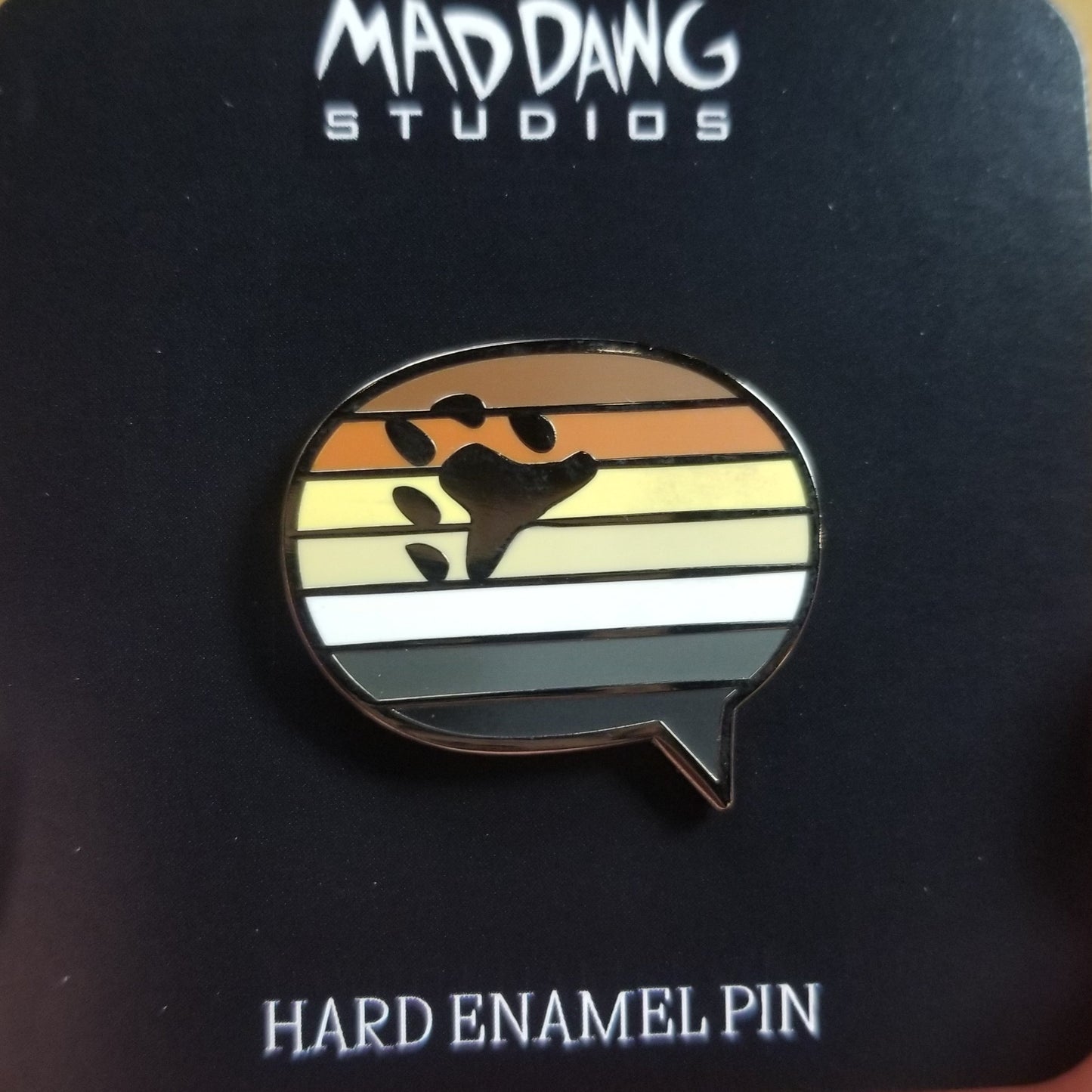 Bear Pride Flag Speech Bubble ENAMEL PIN
