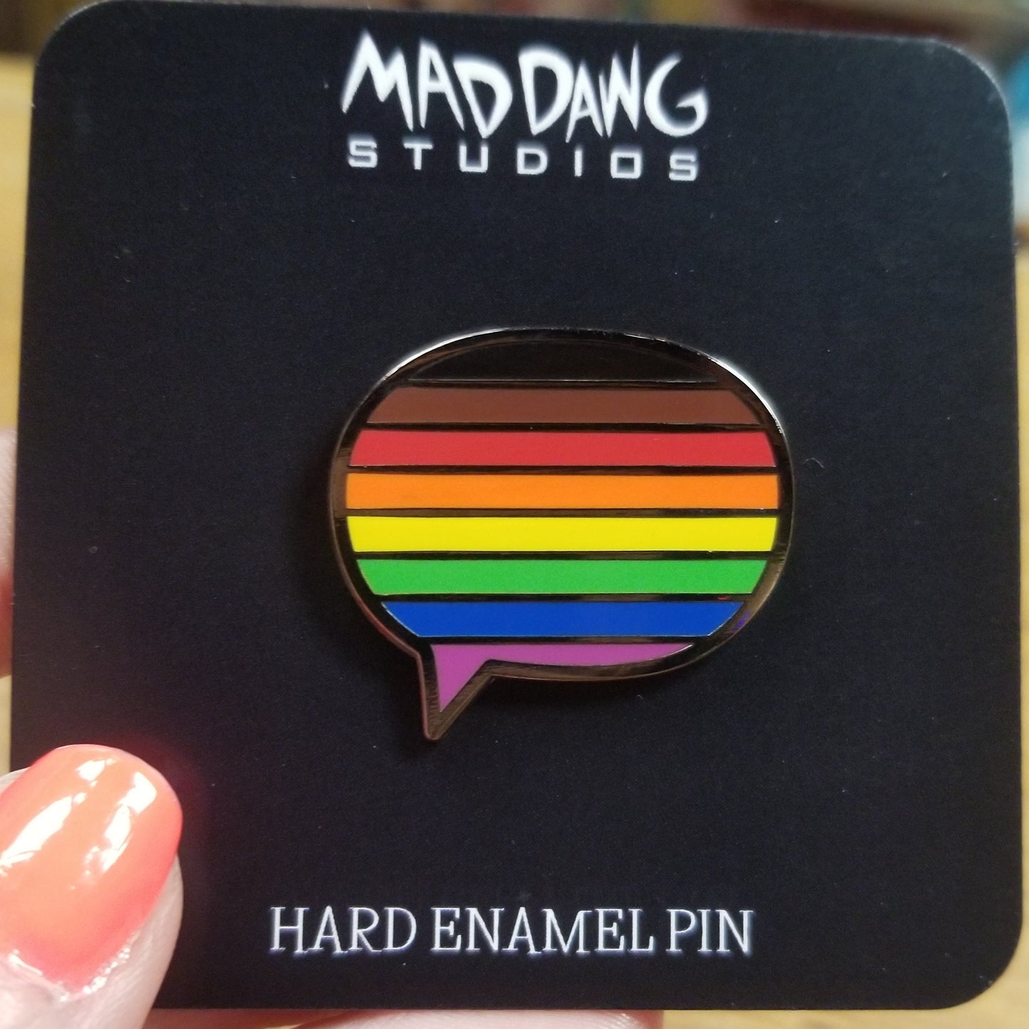 Philly Pride Flag Speech Bubble ENAMEL PIN