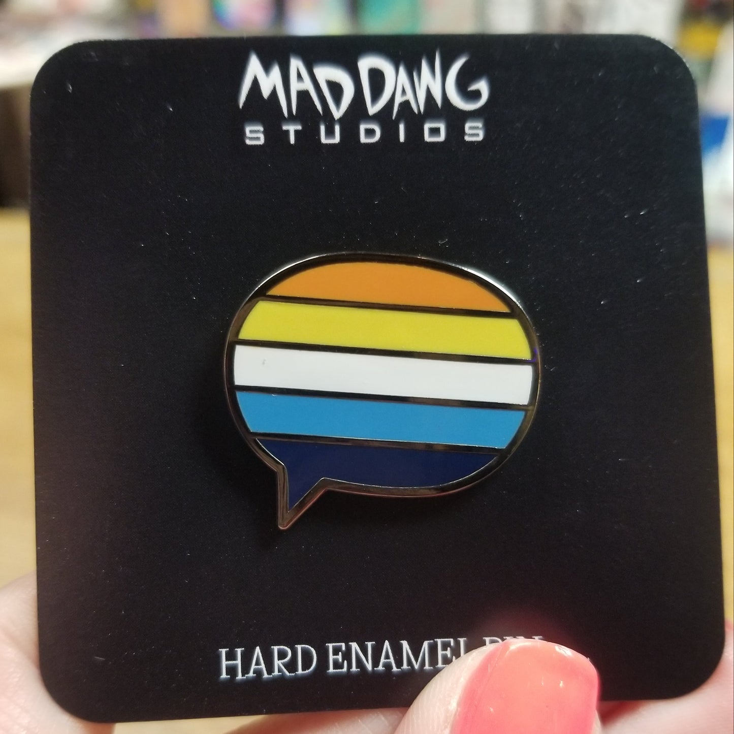 Aroace Pride Flag Speech Bubble ENAMEL PIN