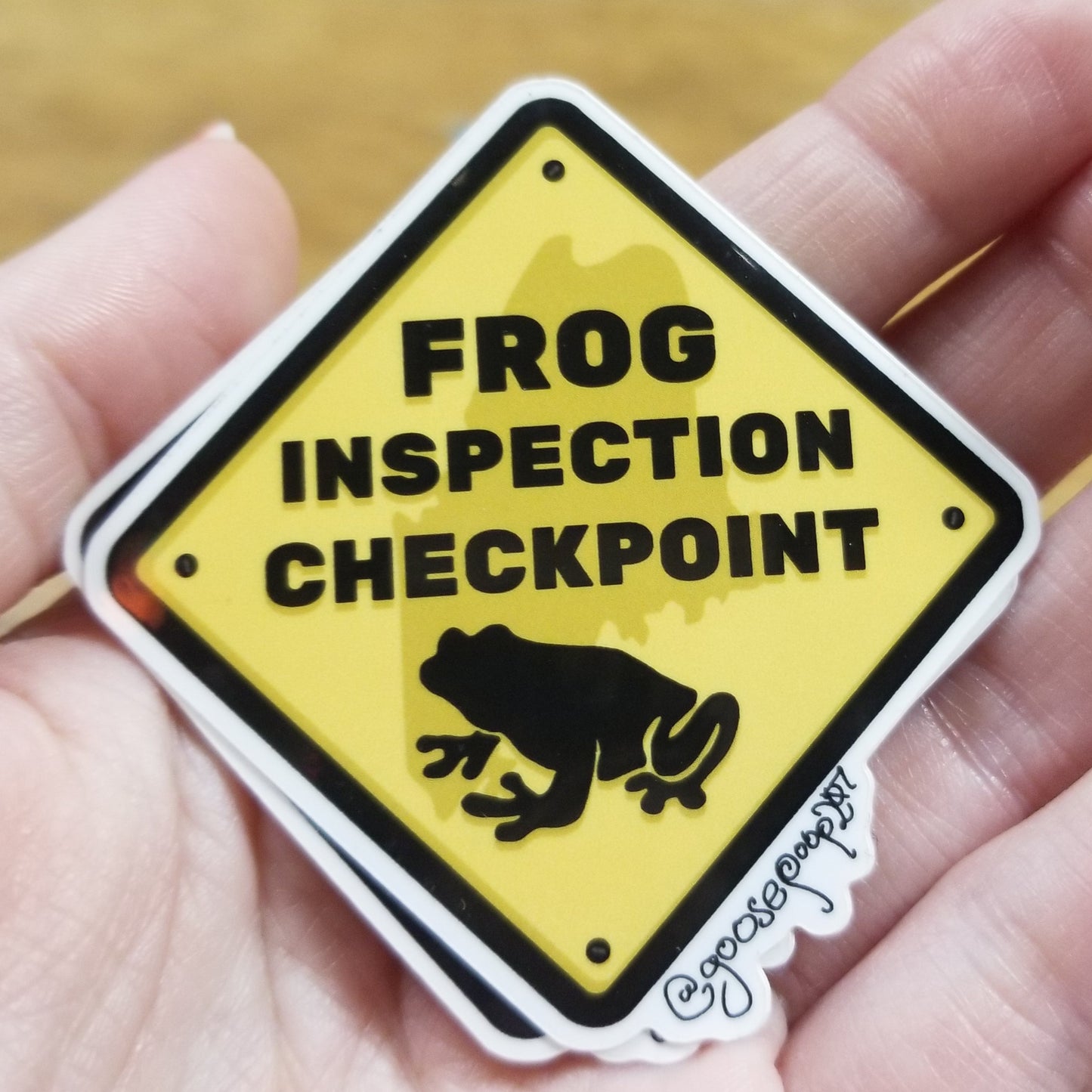 Frog Inspection Checkpoint STICKER