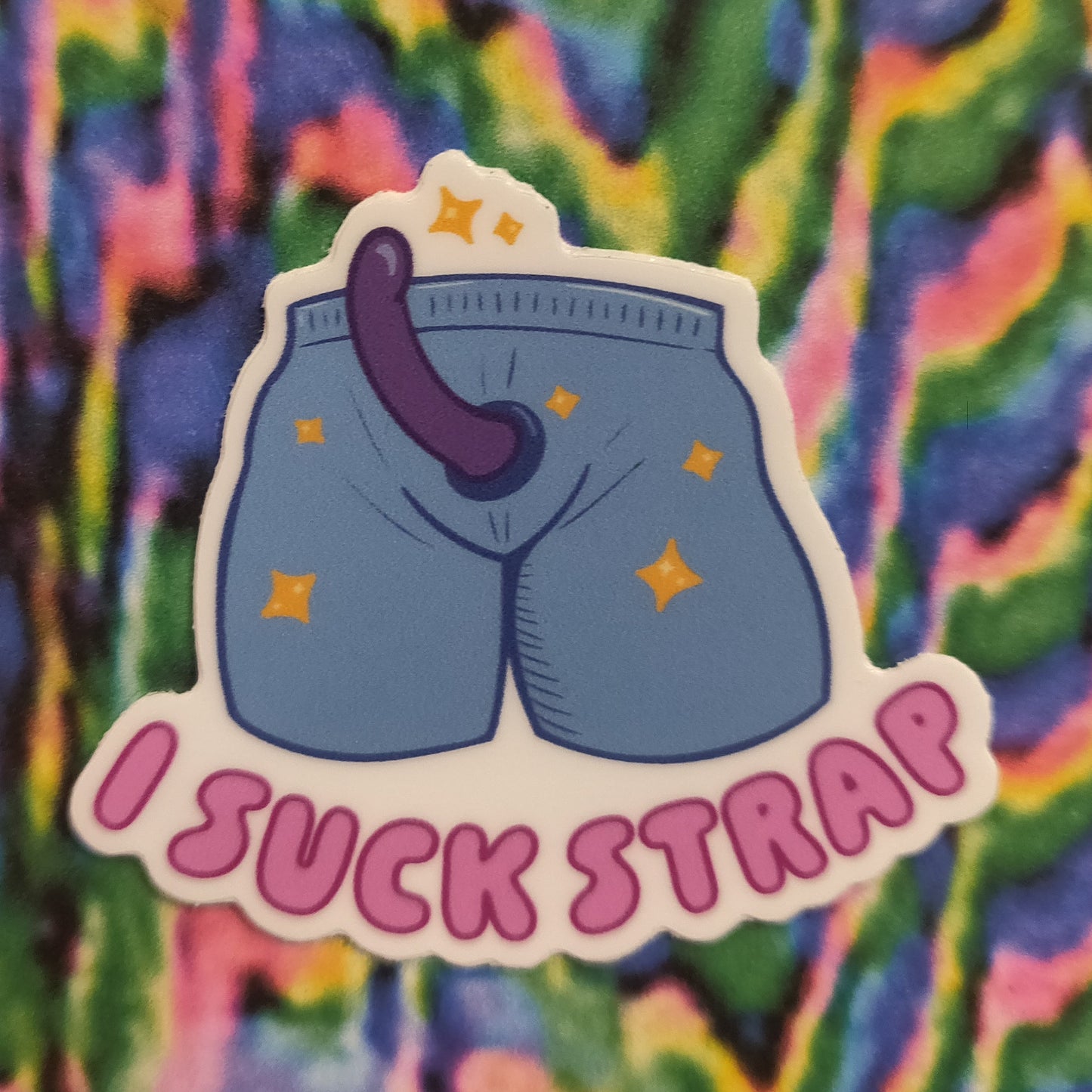 I Suck Strap STICKER