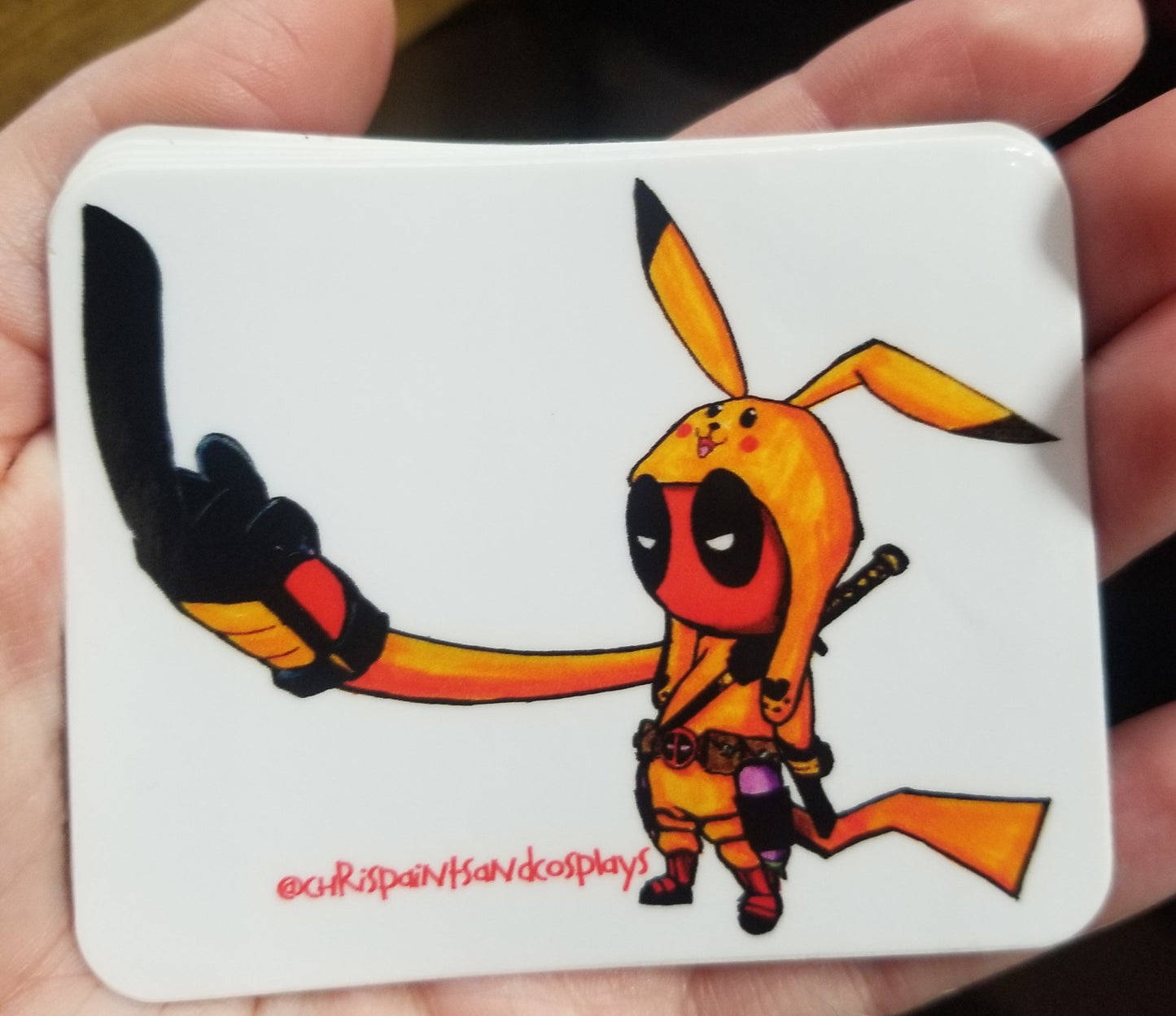 Big Finger STICKER by Christopher Walter Art
