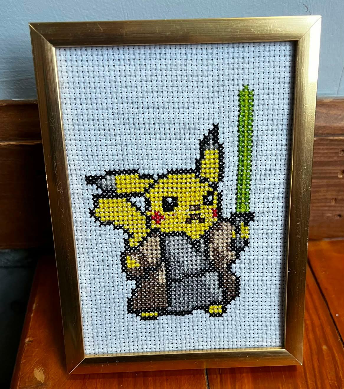 Pika Force Framed Cross-Stitch