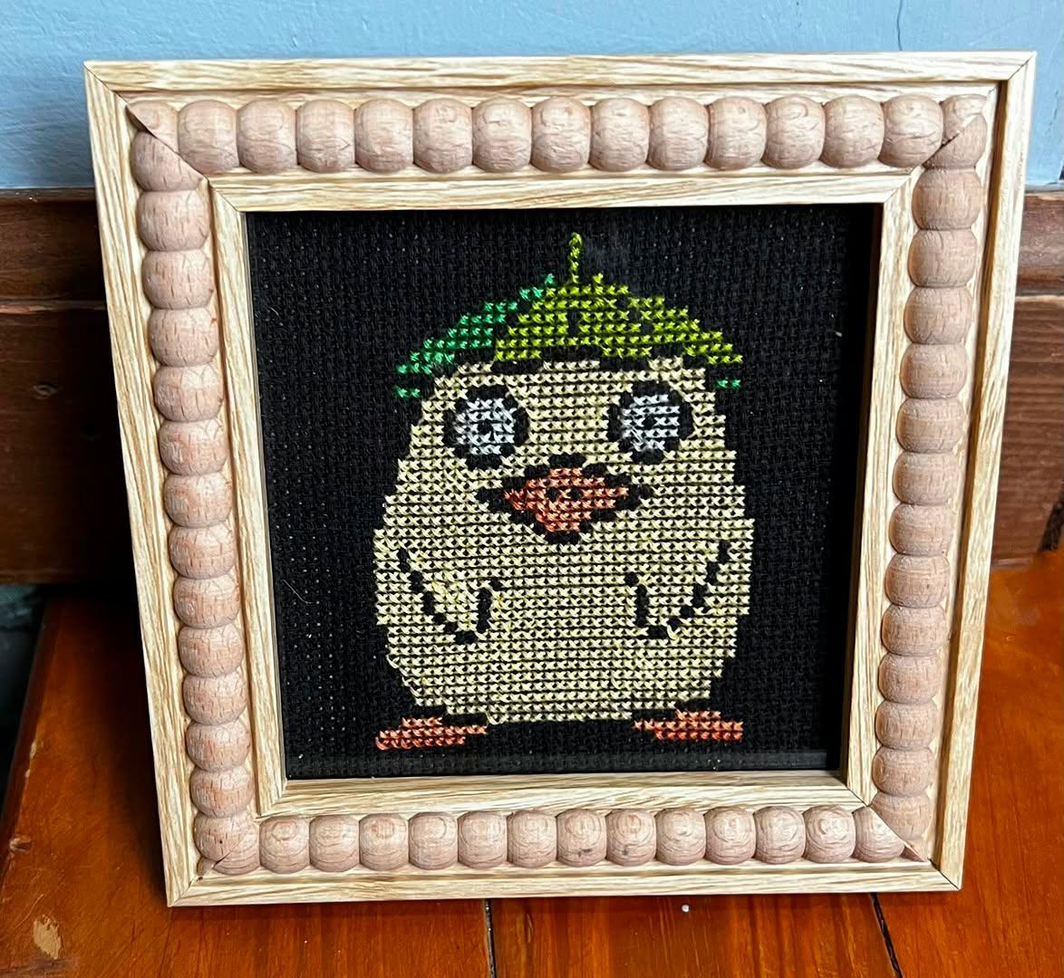 Duck Framed Cross-Stitch