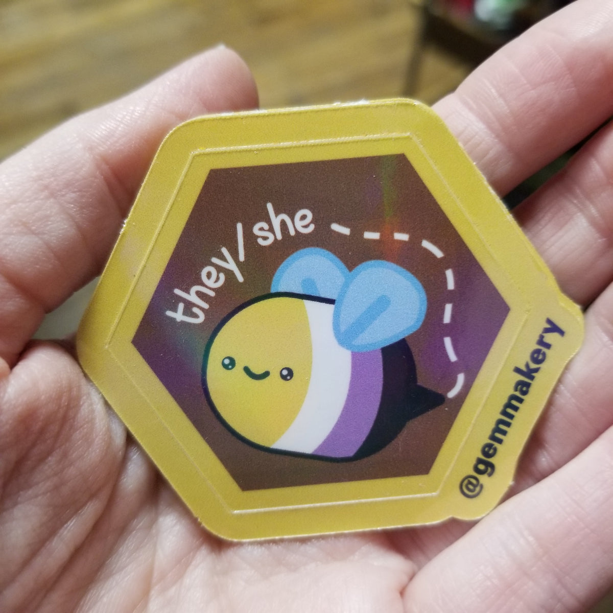 Enbees Pronoun Bee STICKER