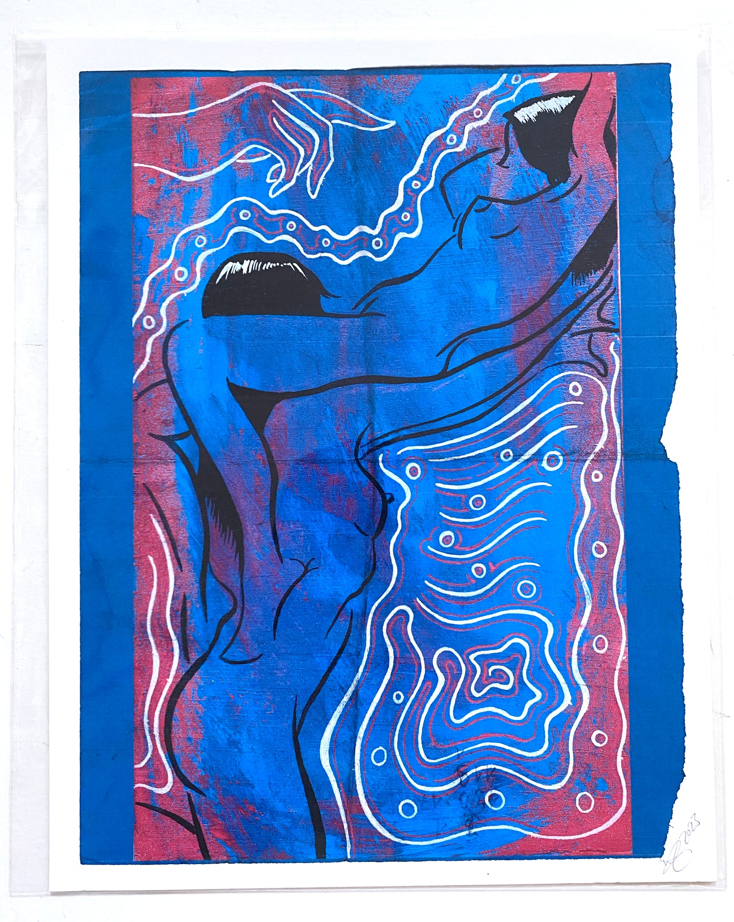 Couple in Blue and Pink PRINT