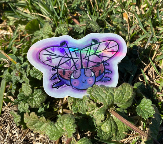 Ladybug Holographic STiCKER by Camille Cherry