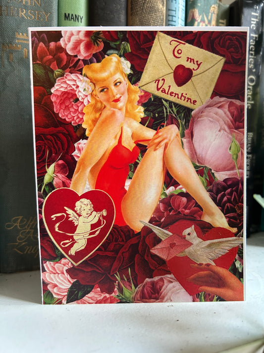 To My Valentine Pinup GREETING CARD