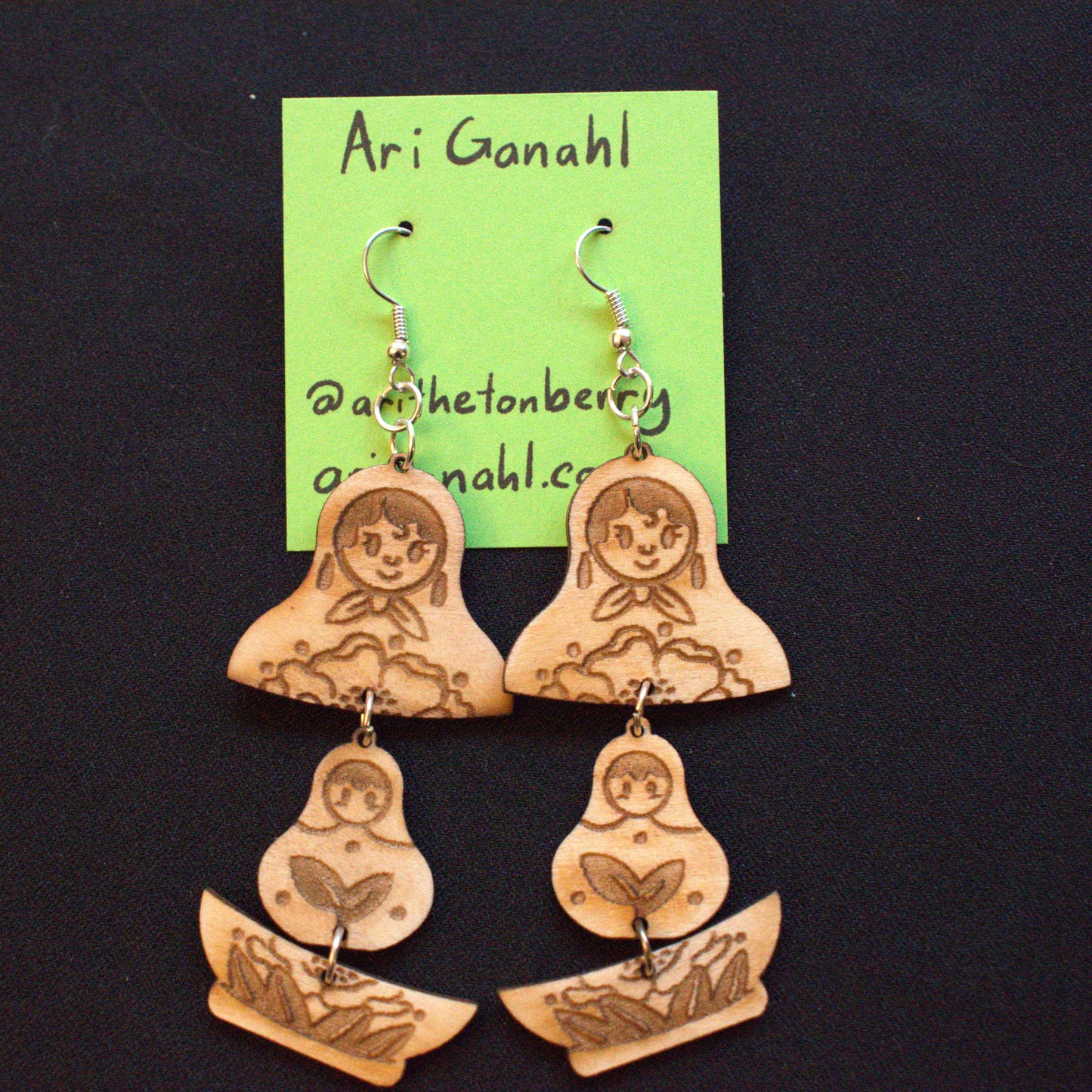 Wooden Nesting Doll EARRiNGS
