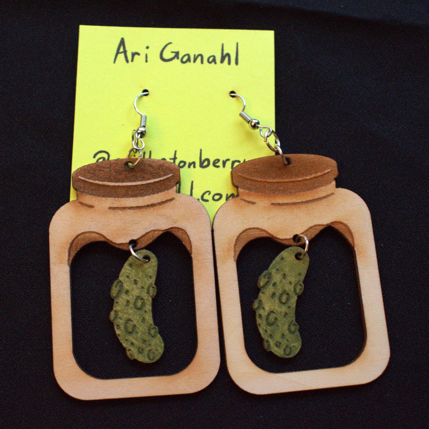 Wooden Pickle Jar EARRiNGS