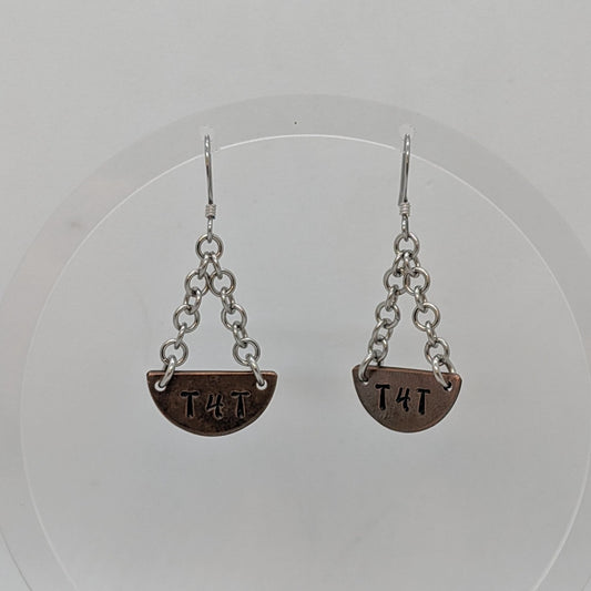 T4T Stamped Metal EARRINGS by Sixth House Ego