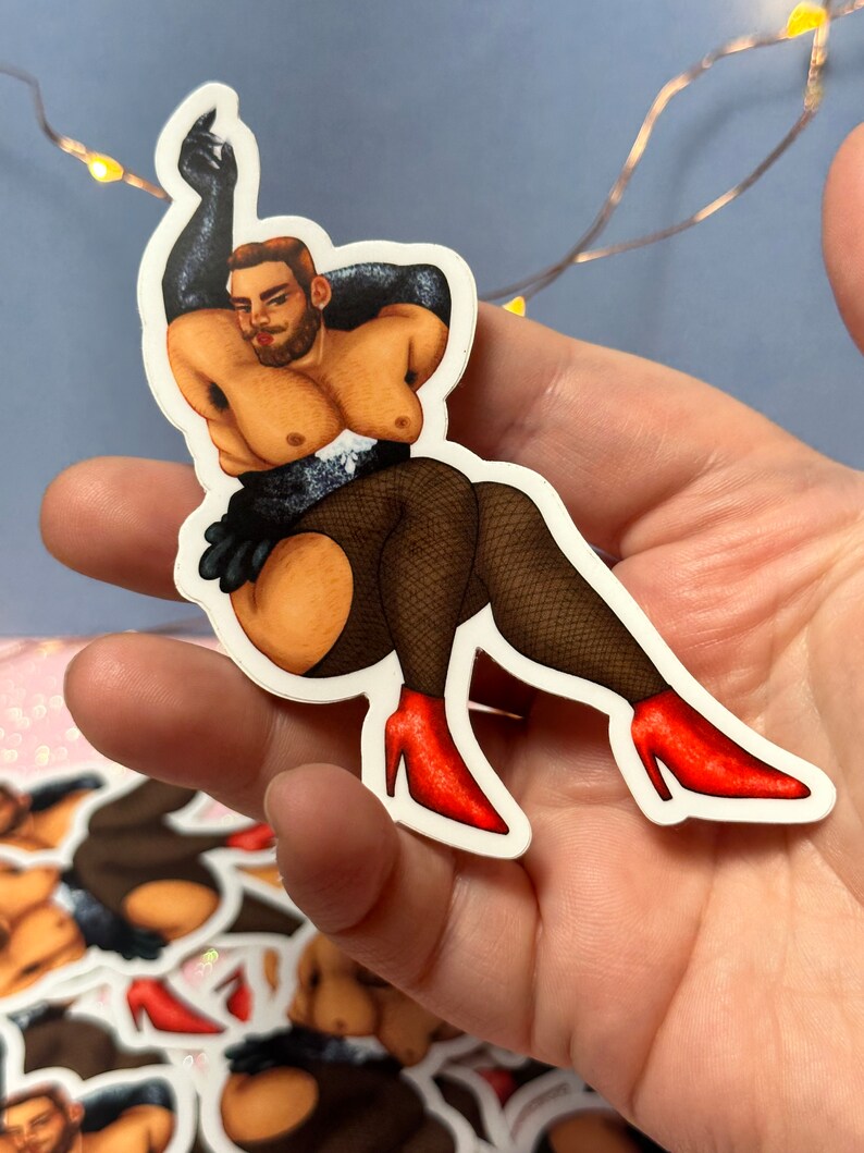 Burlesque Babe STICKER by Obeillustration