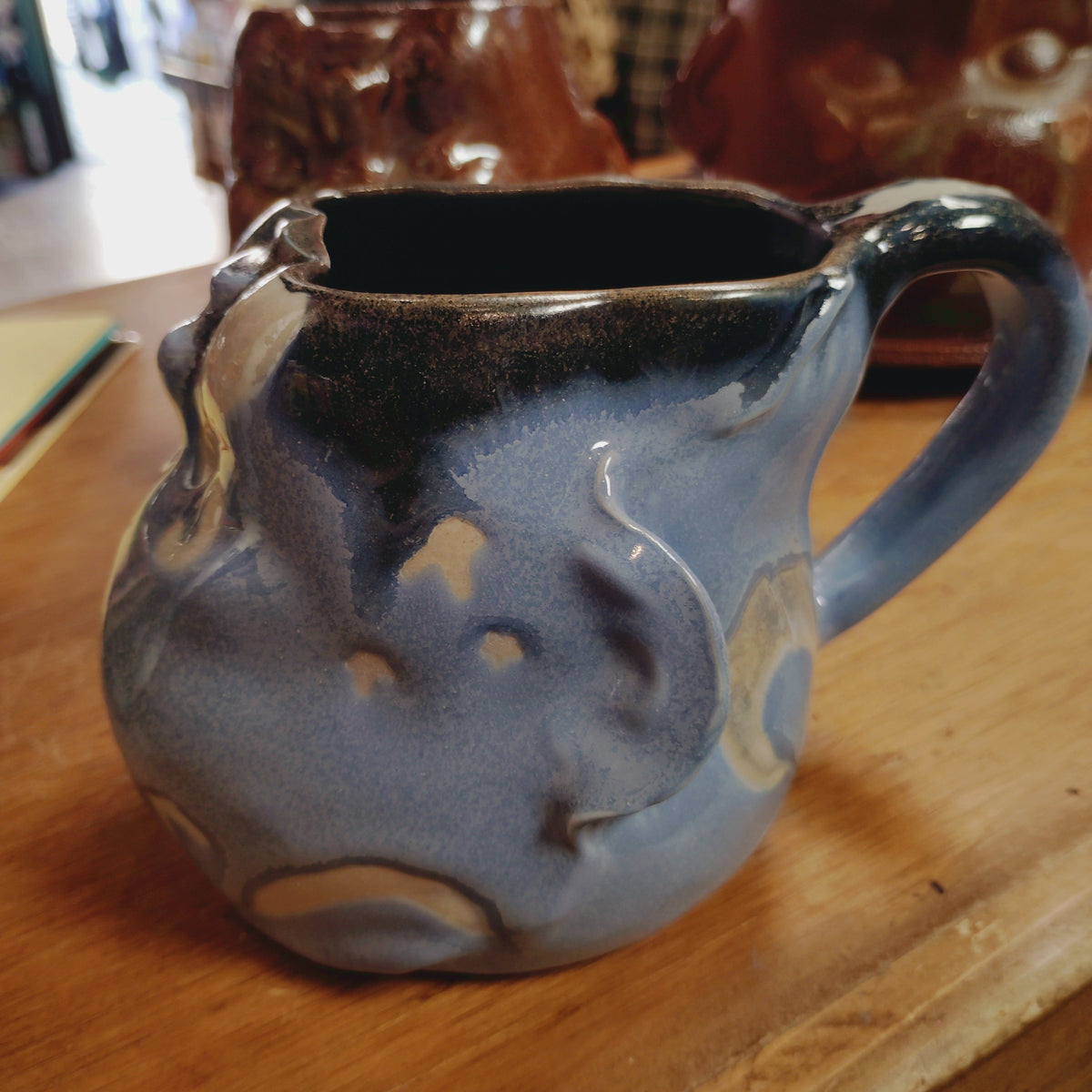 Blue Stars and Sky Ceramic Beeb Head MUG