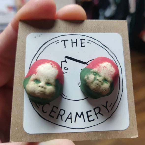 Beeb Baby Head EARRINGS by The Ceramery