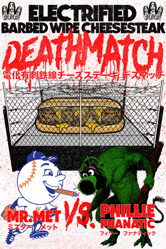 Electrified Barbed Wire Cheesesteak Death Match PRiNT