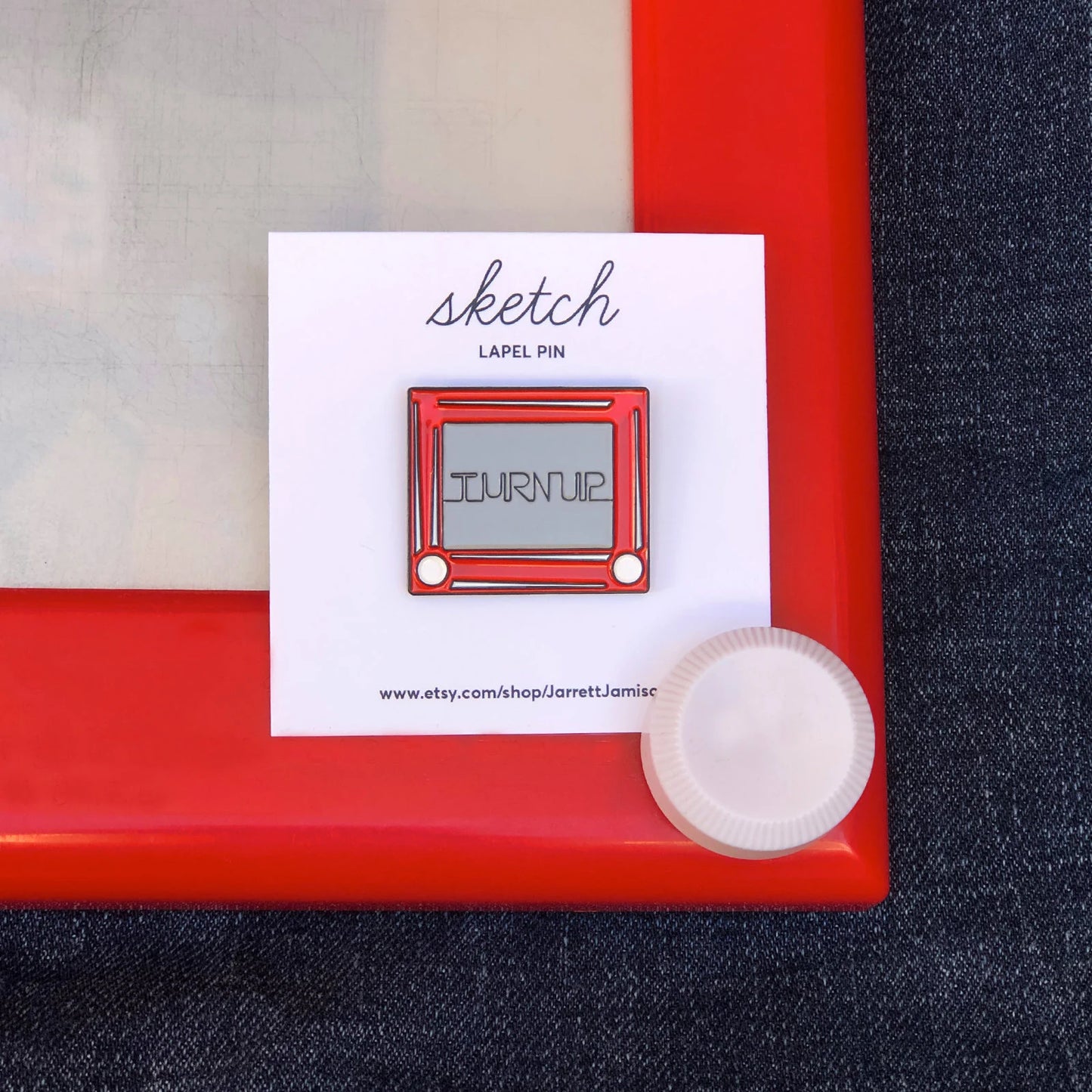 Retro Turn Up ENAMEL PIN