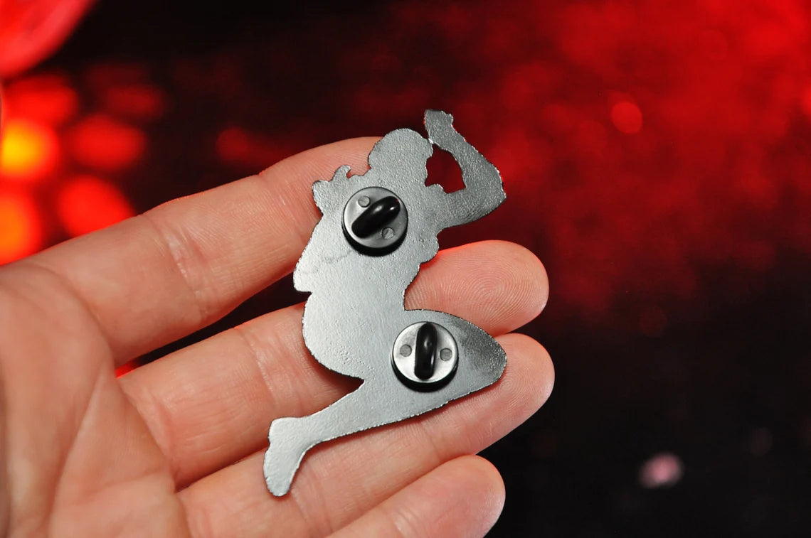 Fainting Red Head ENAMEL PIN by Slayerfest 98