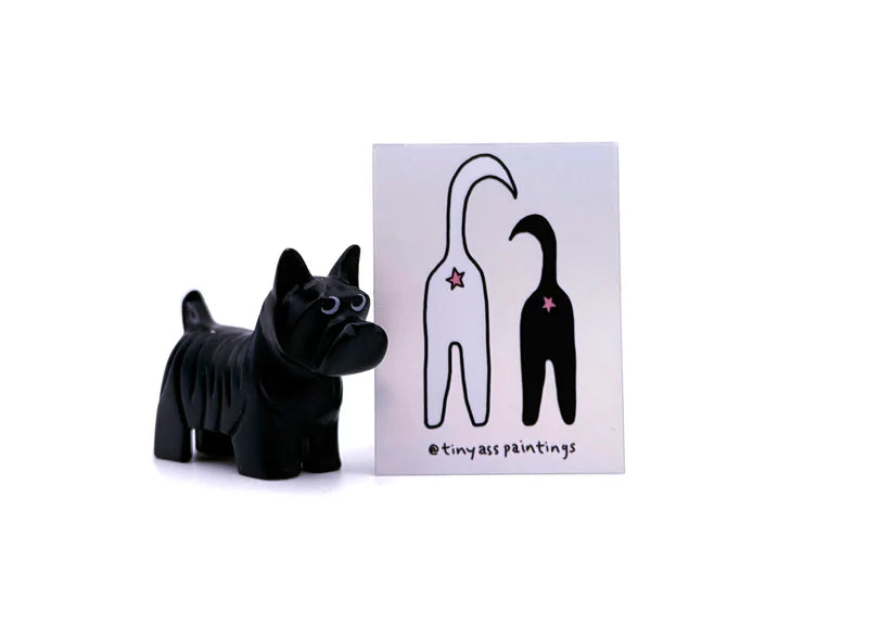 2 Cat Fancy Ass STICKER by Tiny Ass Paintings