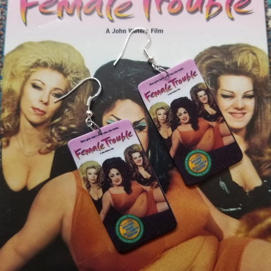 Female Trouble VHS Cover EARRINGS