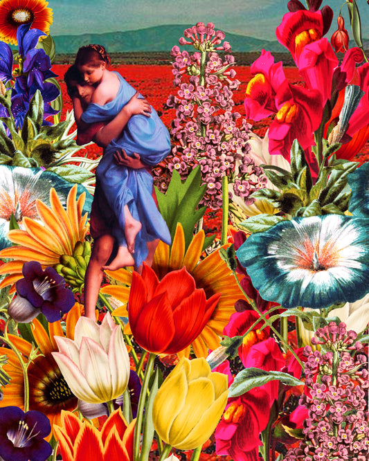 Floral Embrace Collage PRiNT