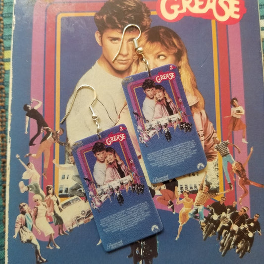 Grease 2 VHS Cover EARRINGS