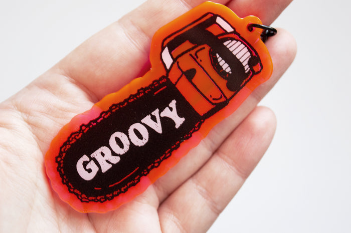 Groovy Chainsaw Acrylic KEYCHAiN