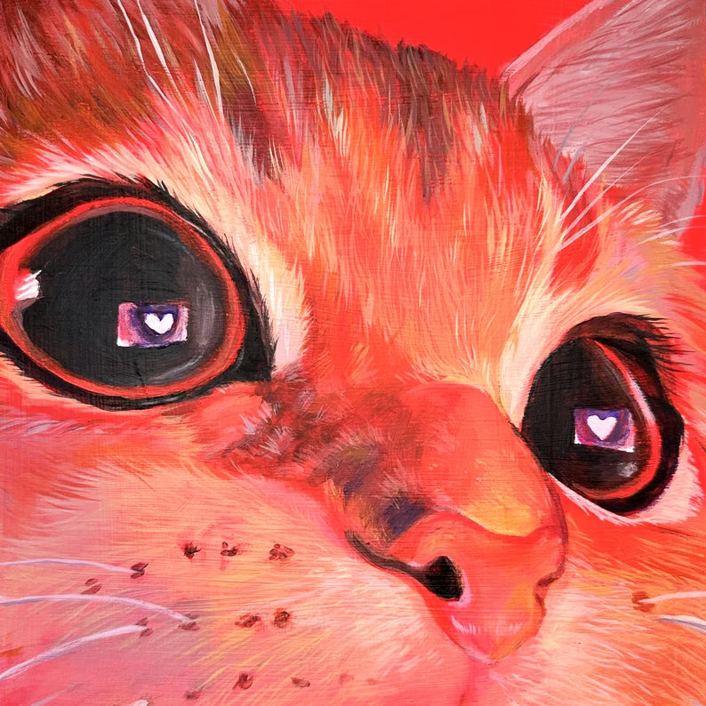 Heart Eyes Cat PRINT