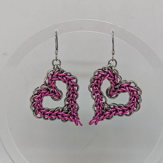 Heart Chainmaille EARRINGS by Sixth House Ego