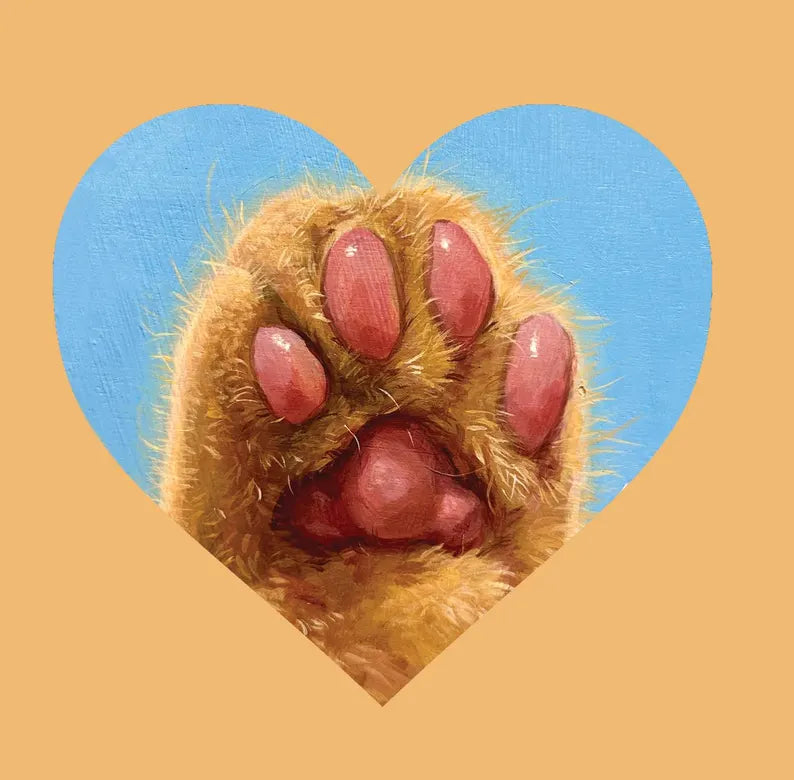 Heart Shaped Paw PRINT