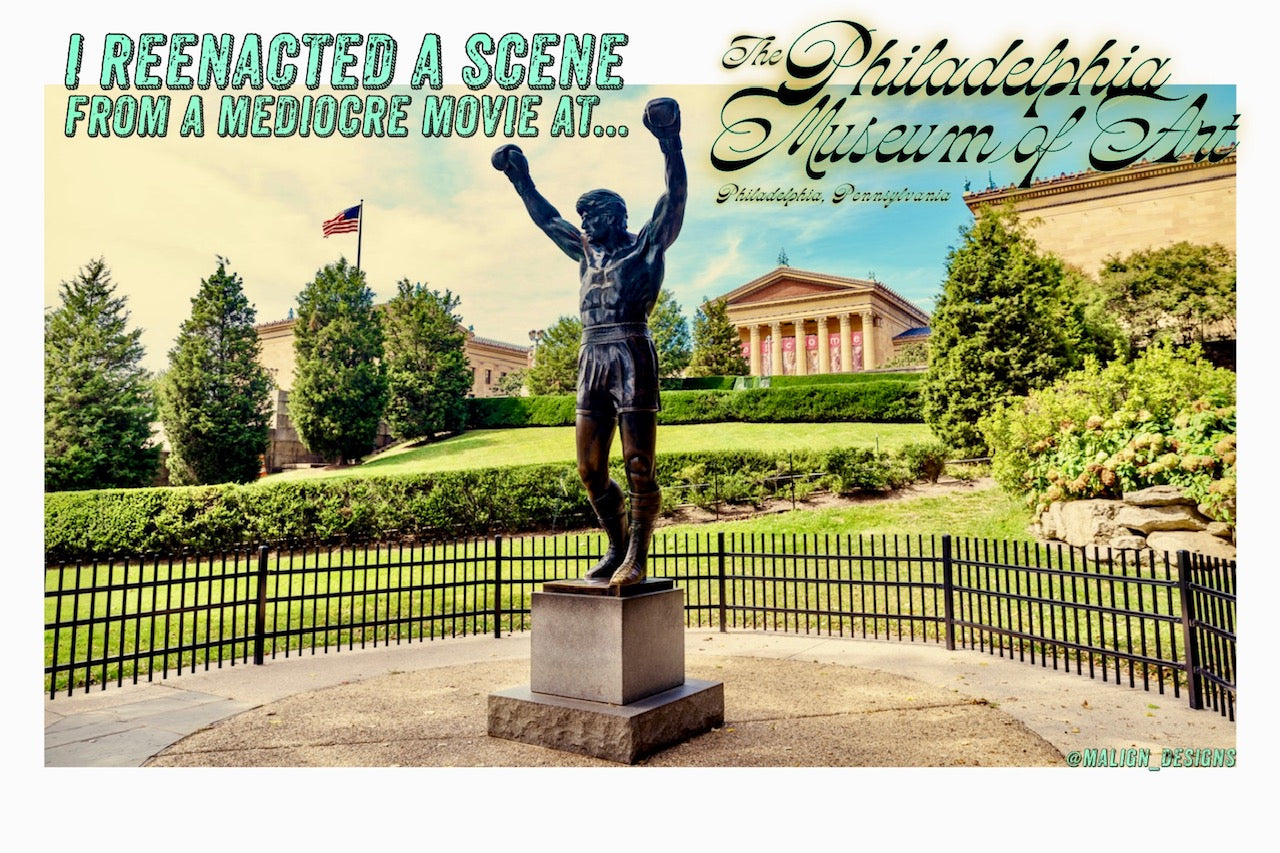 POSTCARD I Reenacted A Scene From A Mediocre Movie at The Philadelphia Museum of Art
