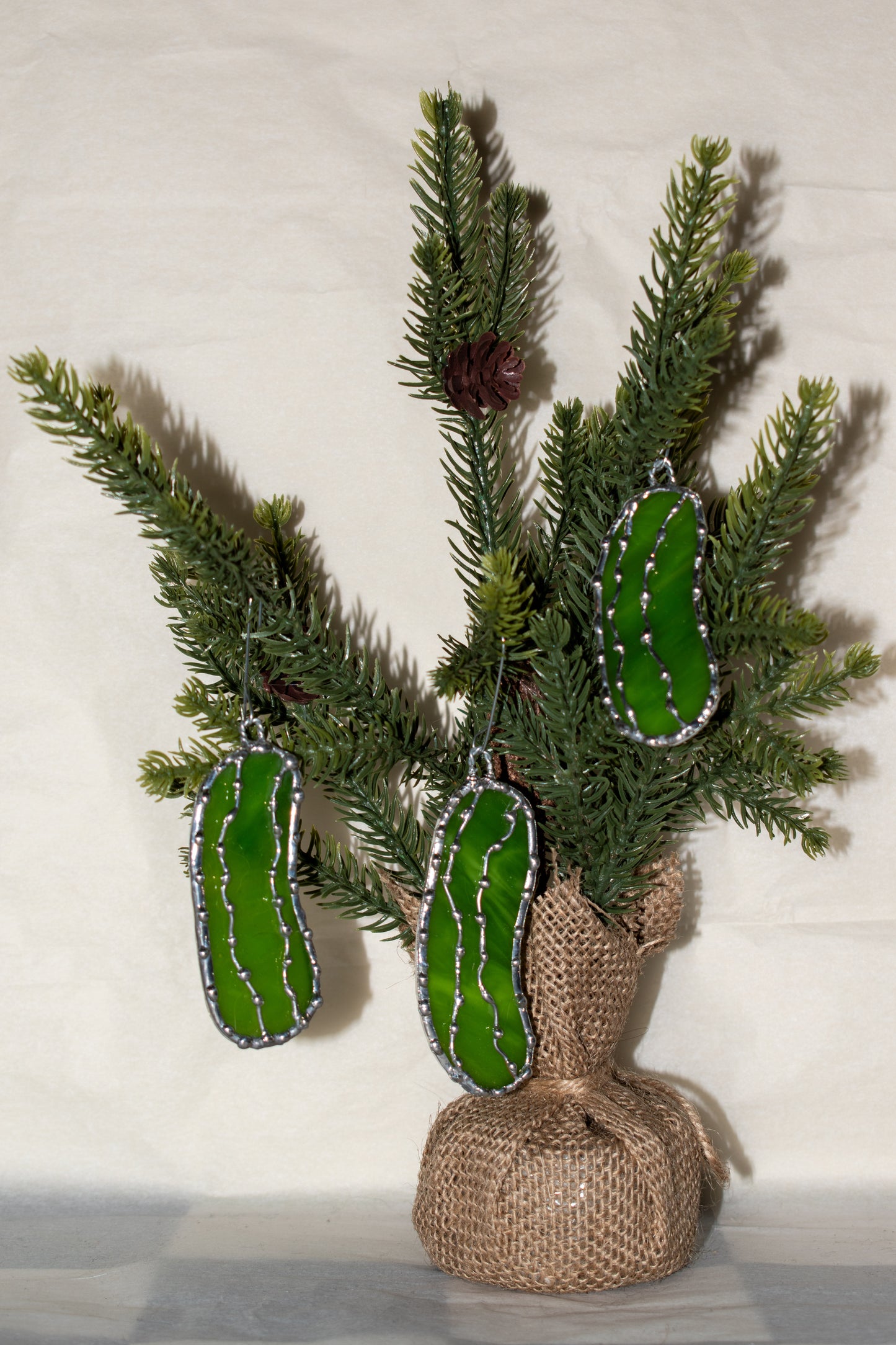 Pickle Stained Glass ORNAMENT/ WALL HANG