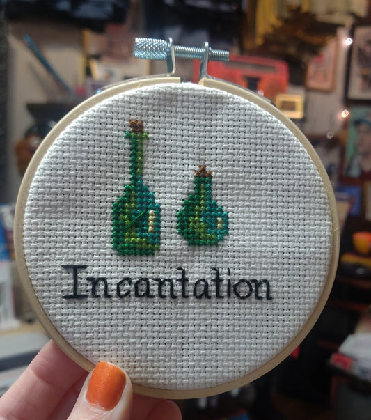 Incantation CROSS STiTCH HOOP by Stitched and Bewitched