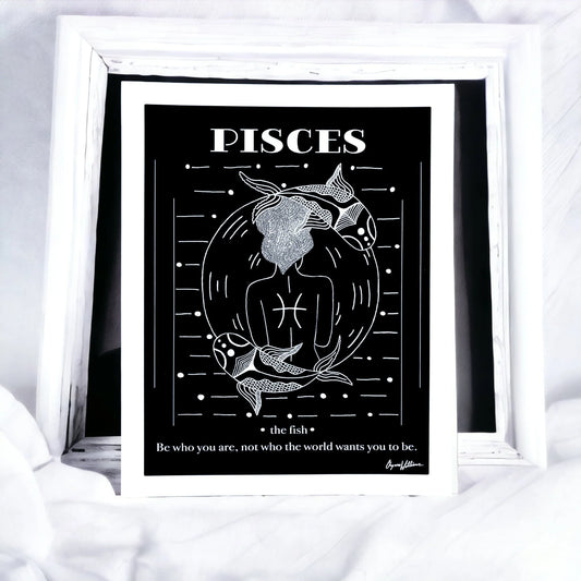 Pisces Zodiac PRiNT by Solo Souls