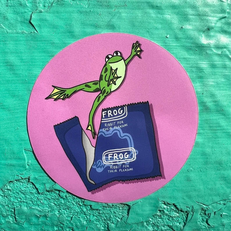 Ribbit for their protection STICKER