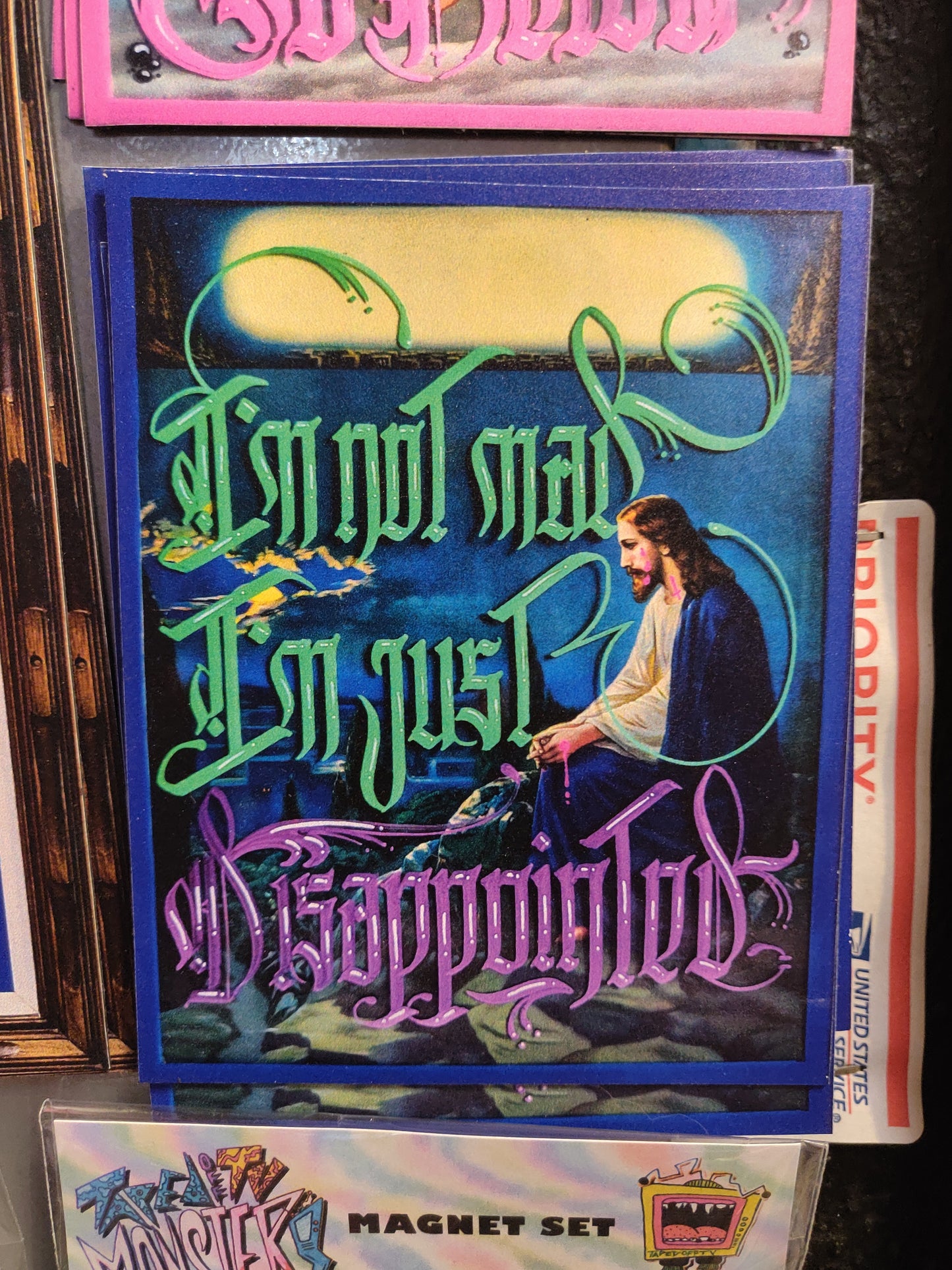 I'm not mad I'm just disappointed Calligraphy XL MAGNET by Death and Taxes