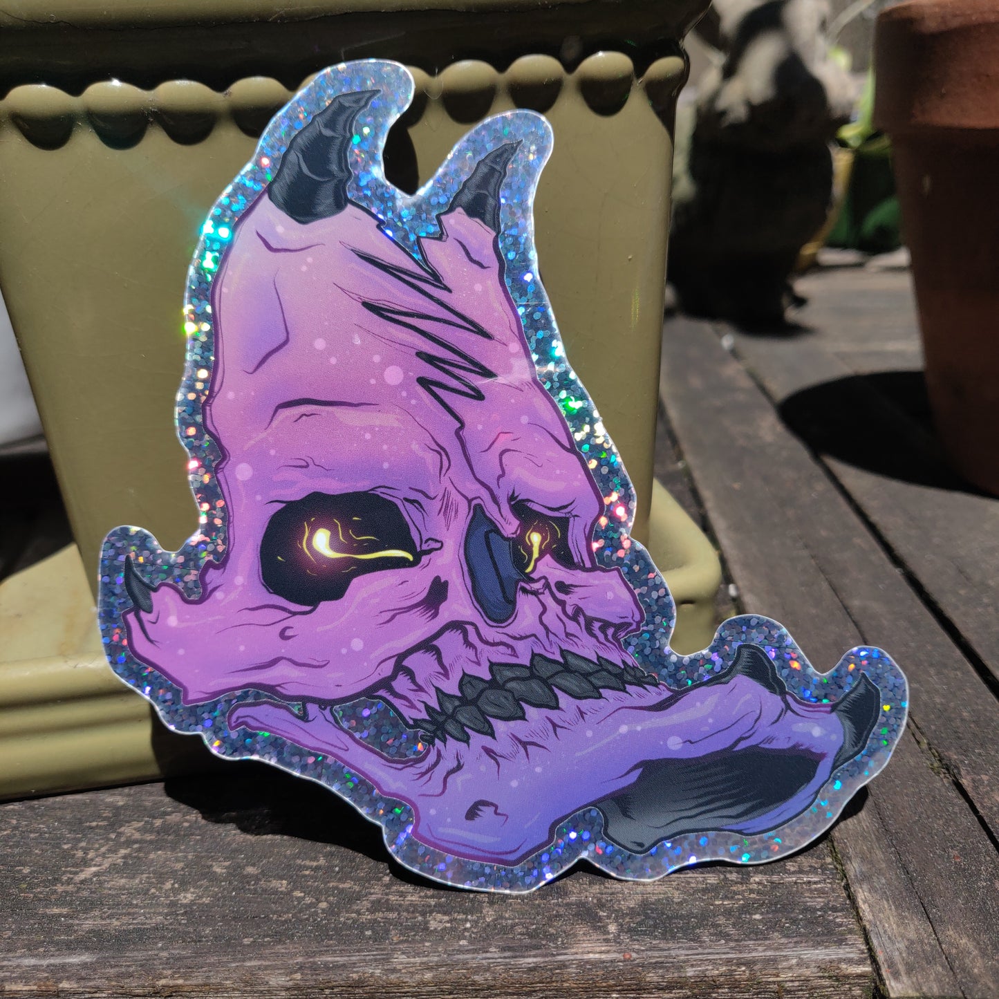 Big Skull Holographic STiCKERs by Monster Bloodbath
