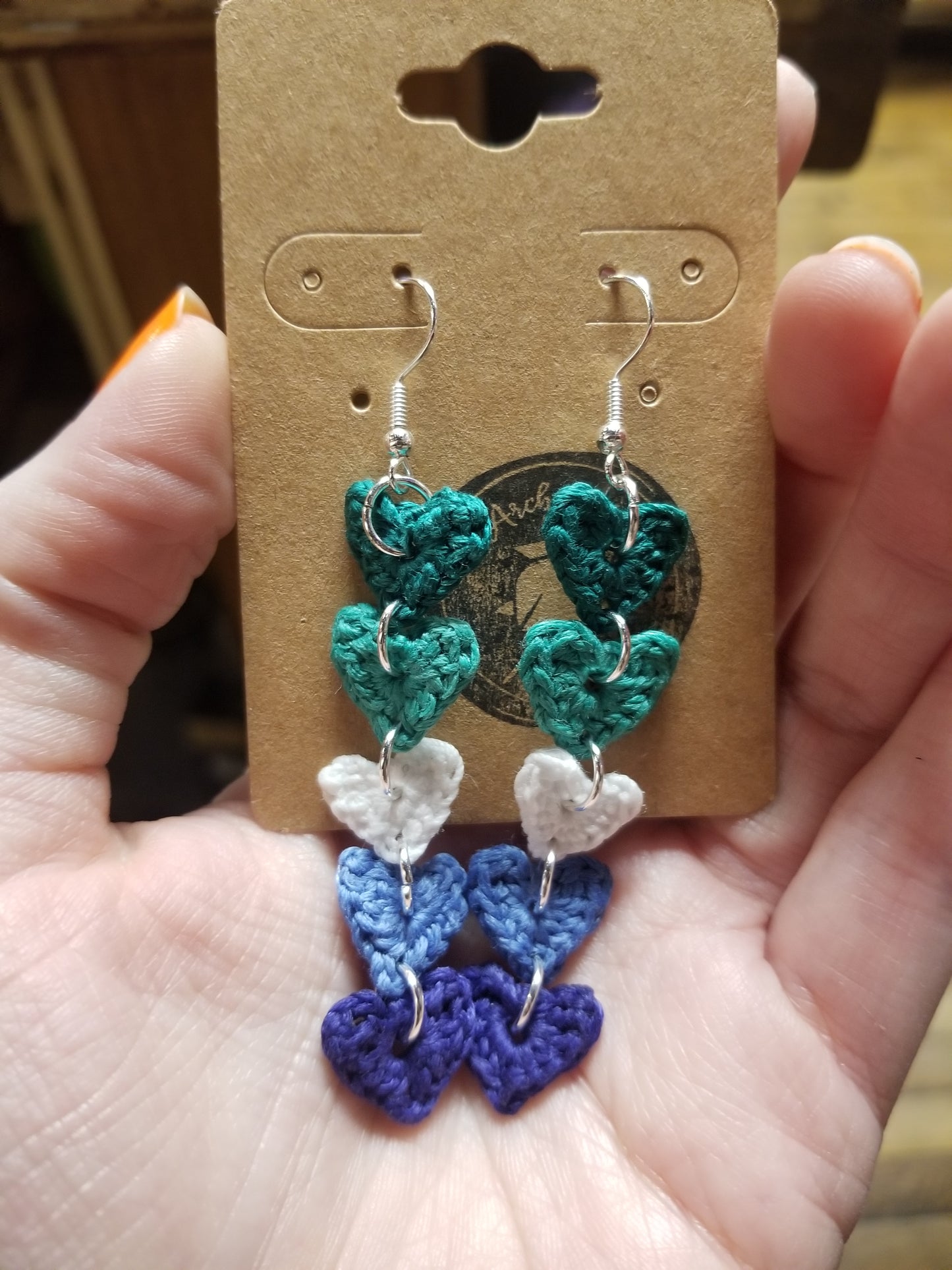 Crochet Man Loving Man Pride EARRiNGS