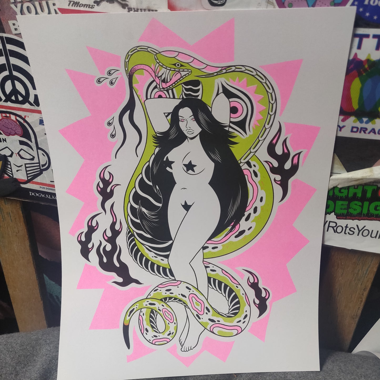 Snake Lady PRiNT by Carmen Pizarro