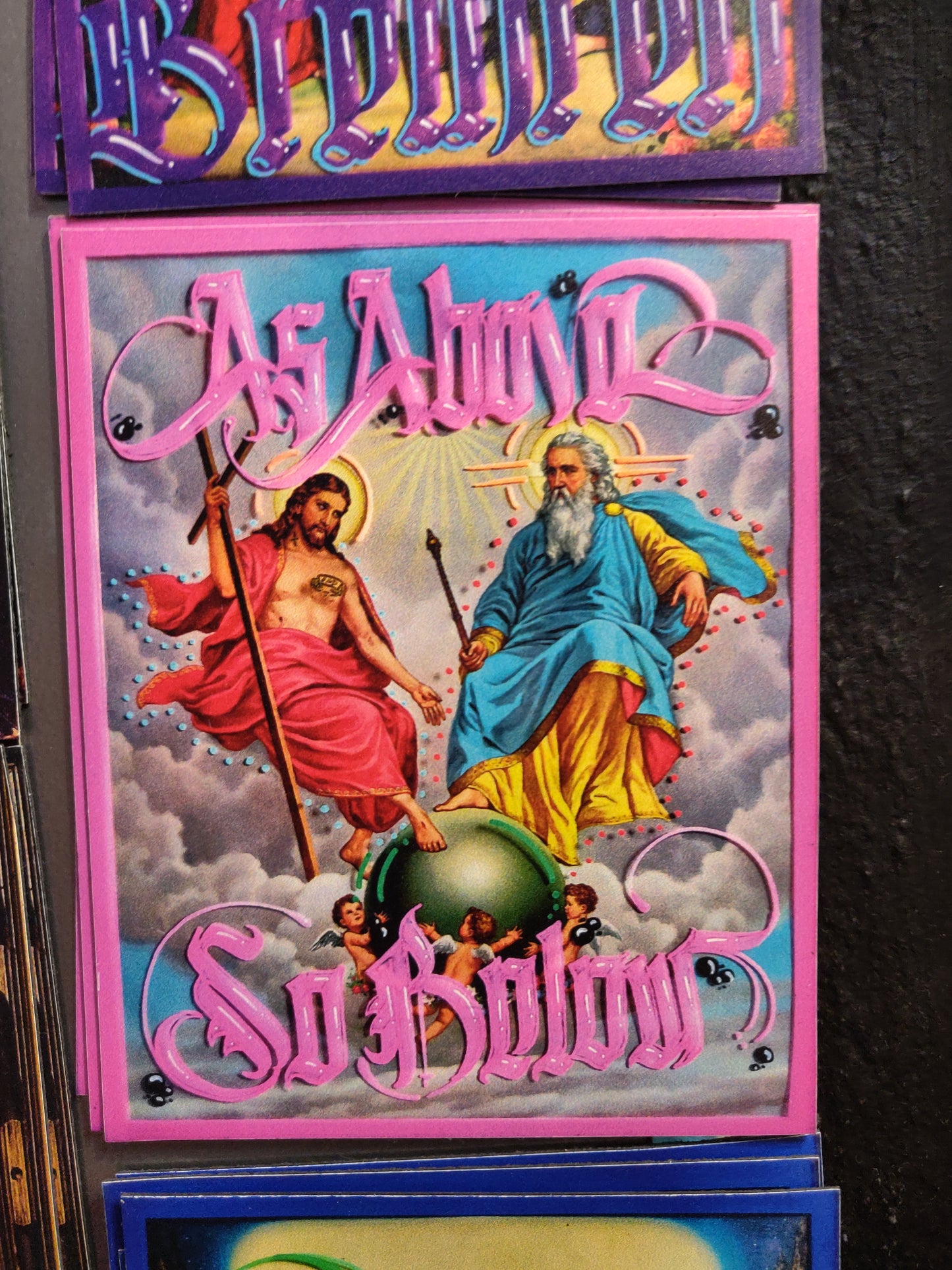 As Above So Below Calligraphy XL MAGNET by Death and Taxes