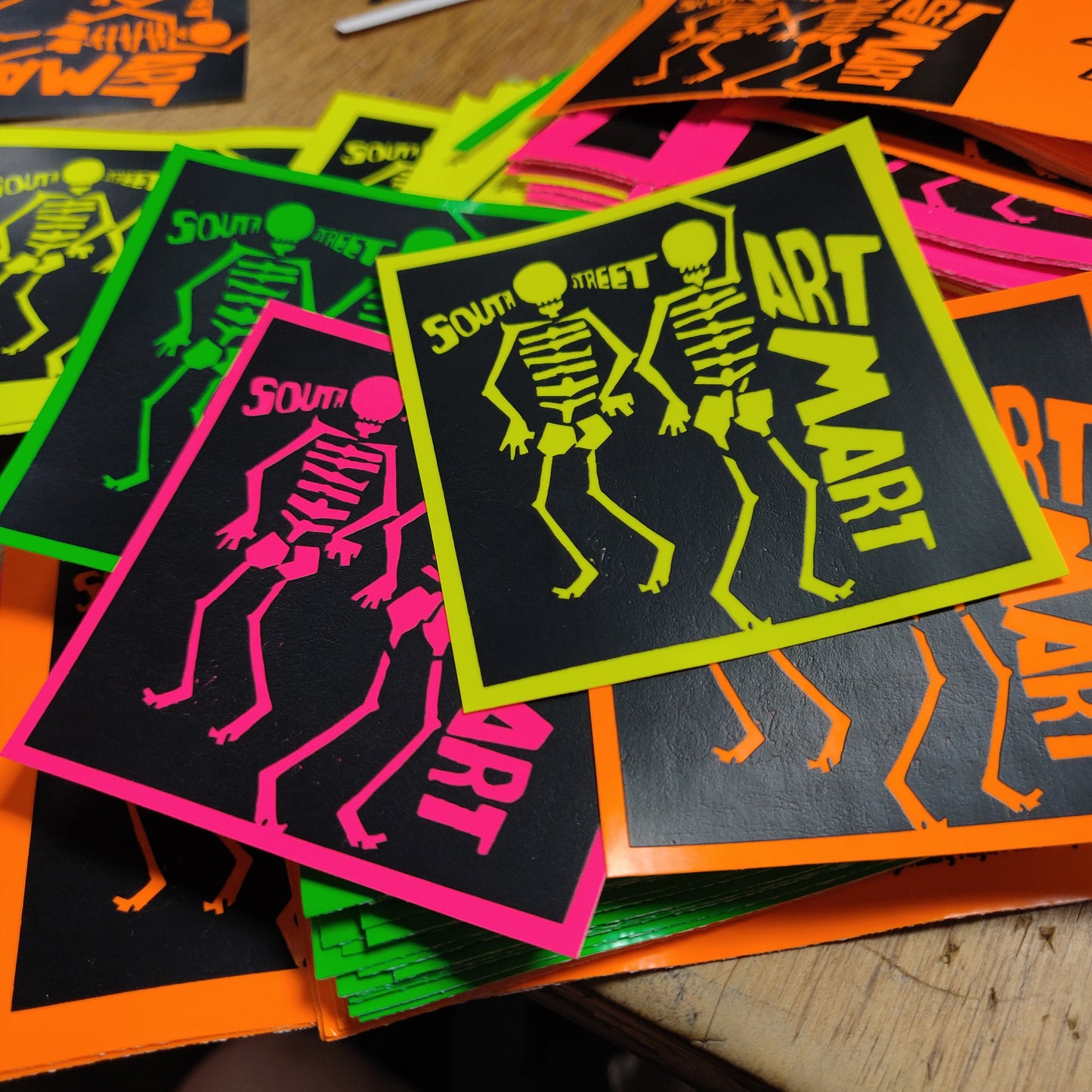 Art Mart Neon Skeletons STiCKER