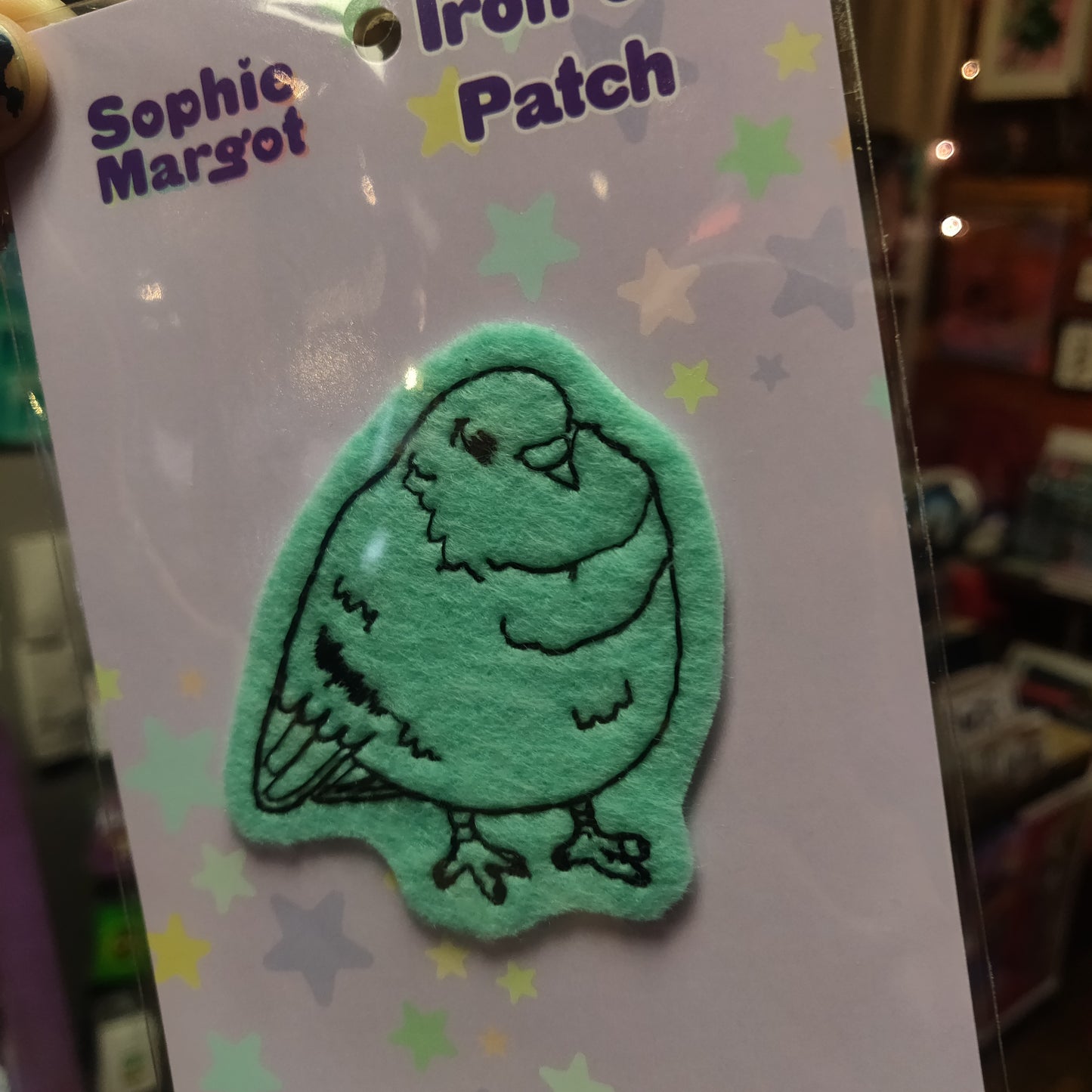 Standing Pigeon PATCH by @SophieMargotArt
