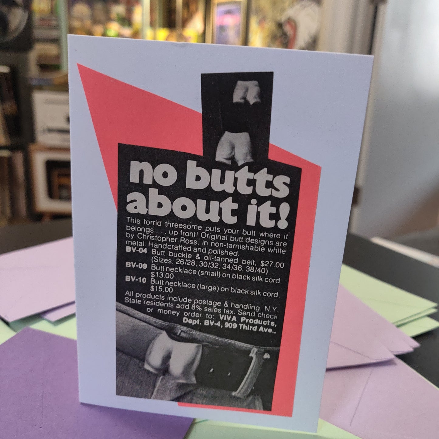 18+ Vintage No Butts About It Ad Collage GREETiNG CARD