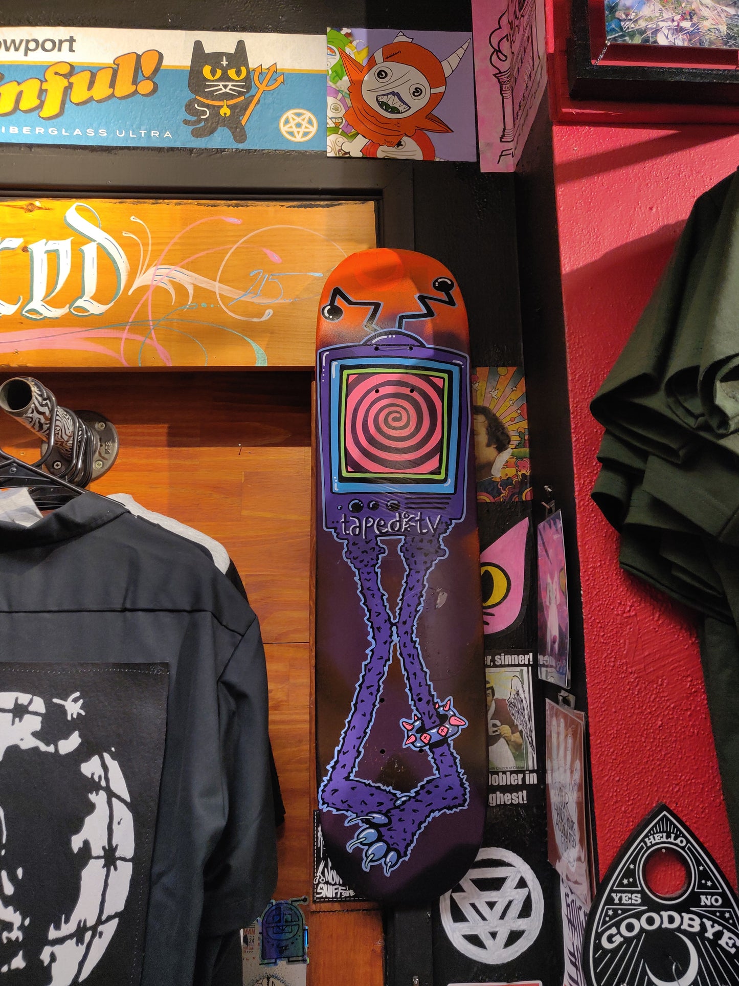 TV Monster Skate Deck WALL ART by Taped Off TV