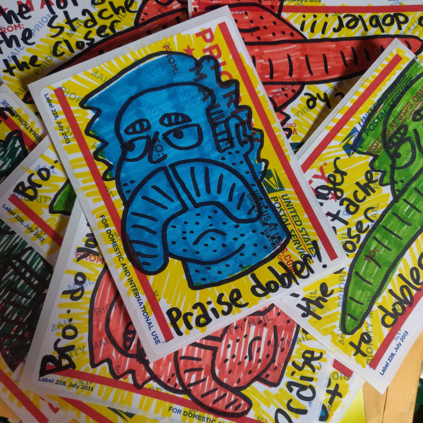 Praise Dobler Hand-Drawn STiCKERS